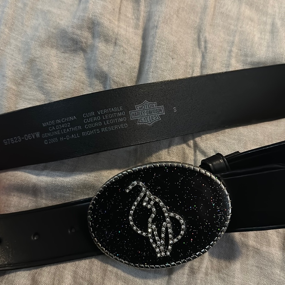 Harley Davidson belt with vintage baby phat accessory